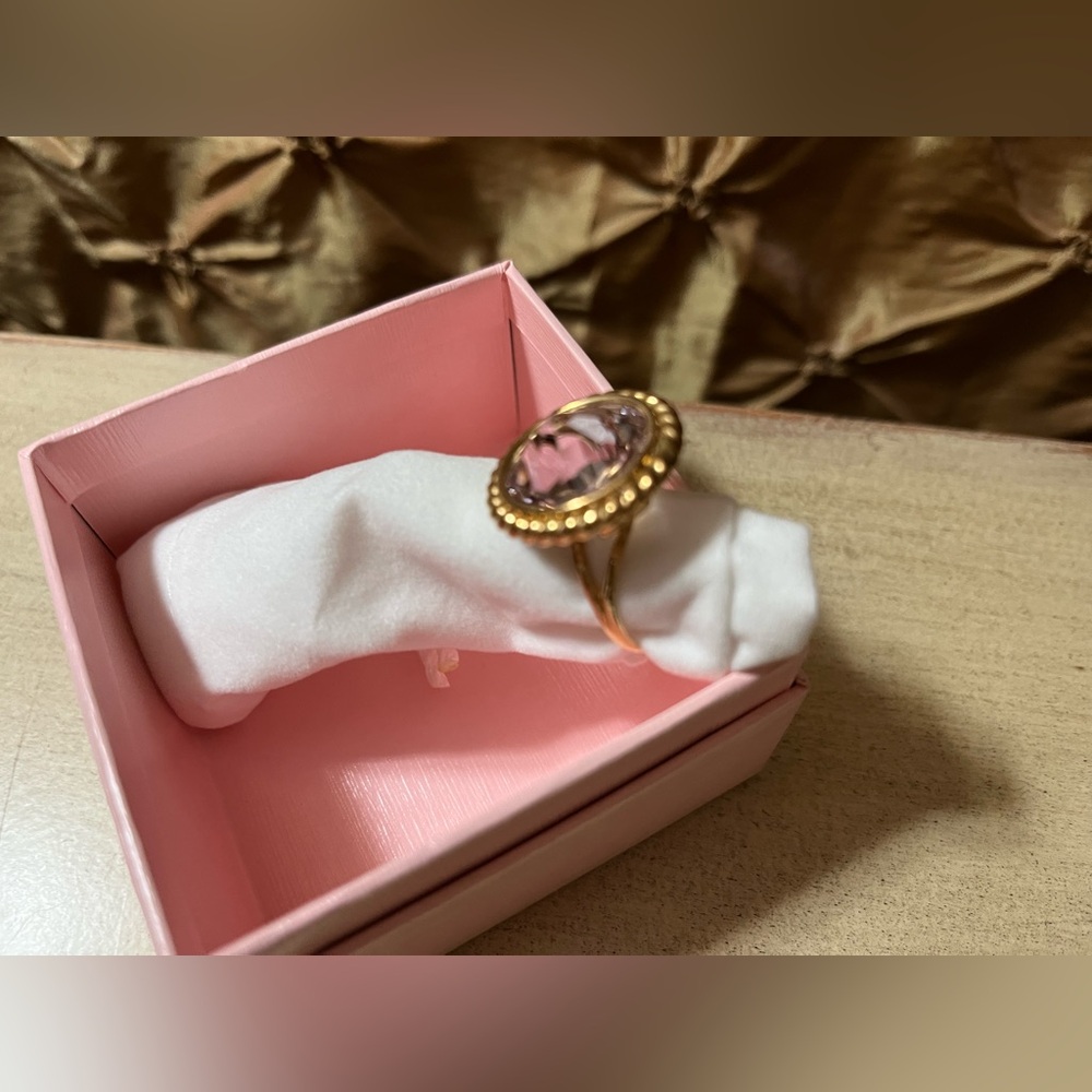 Pink Amethyst Rose de France NWT 14k Gold Ring 💕 - Picture 5 of 15